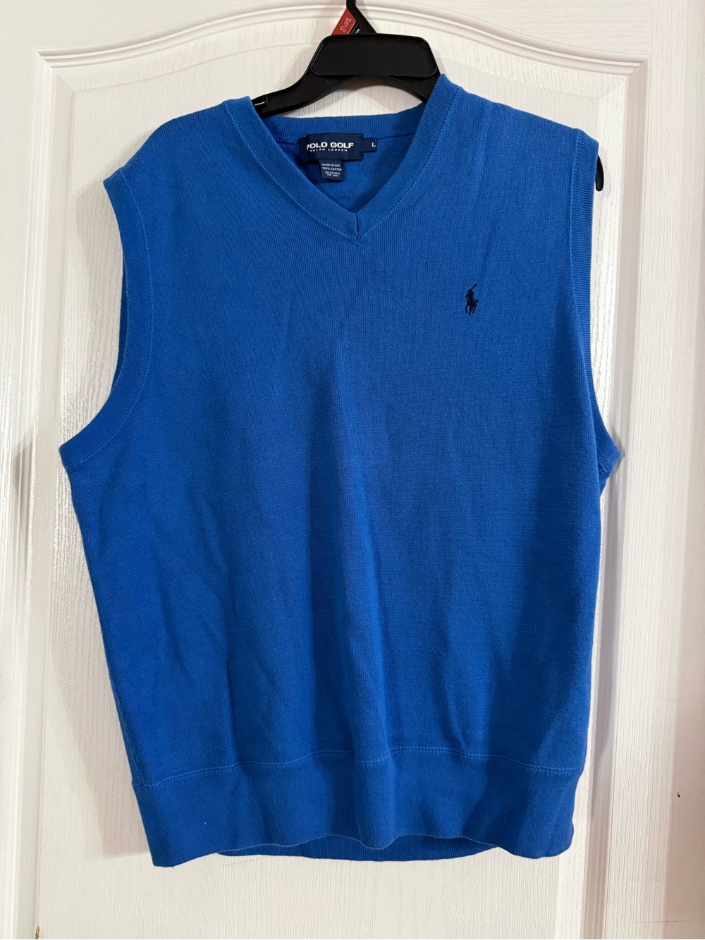 Polo Golf Ralph Lauren Men’s Vneck Sweater Vest Sz L. O-8